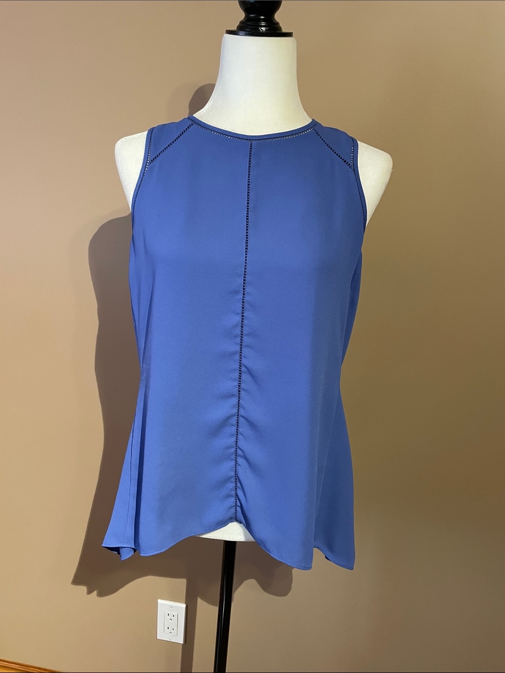 White House Black Market Periwinkle Sleeveless Shell Top